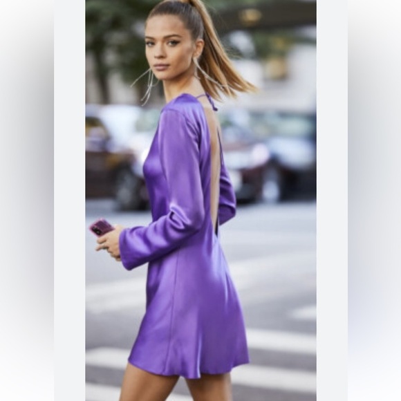 Amanda Uprichard Dresses & Skirts - Amanda Uprichard Vibrant Purple Backless silk Dress size S